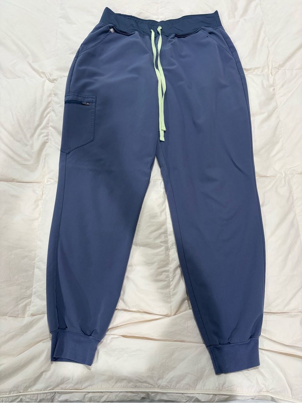 Figs Jogger Pants with Light Green Drawstring